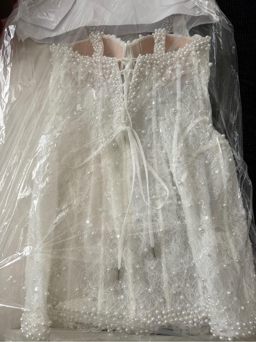 Rosie etienne PEARL dress
Beaded White Mini Dress - Elegant Party Dress - Picture 6 of 6